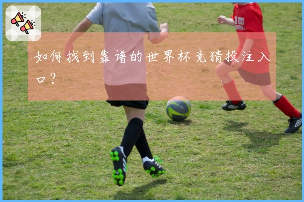 如何找到靠谱的世界杯竞猜投注入口？